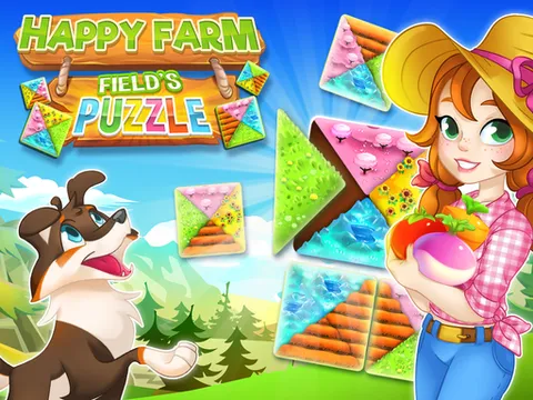 Play Happy Farm: fields puzzle - Free Online Puzzle