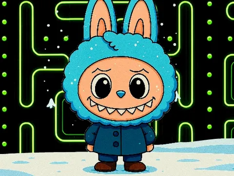 Play Winter Labubu Pacman Adventure - Free Online Puzzle